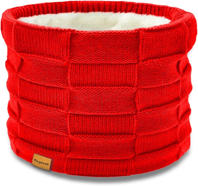 Vogium Kids Double-layer Knit Neck Warmer Gaiter | Thermal Fleece Face Cover for 6-14 Year Olds Boys Girls | Ski, Play - Image 1